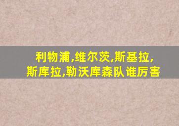 利物浦,维尔茨,斯基拉,斯库拉,勒沃库森队谁厉害